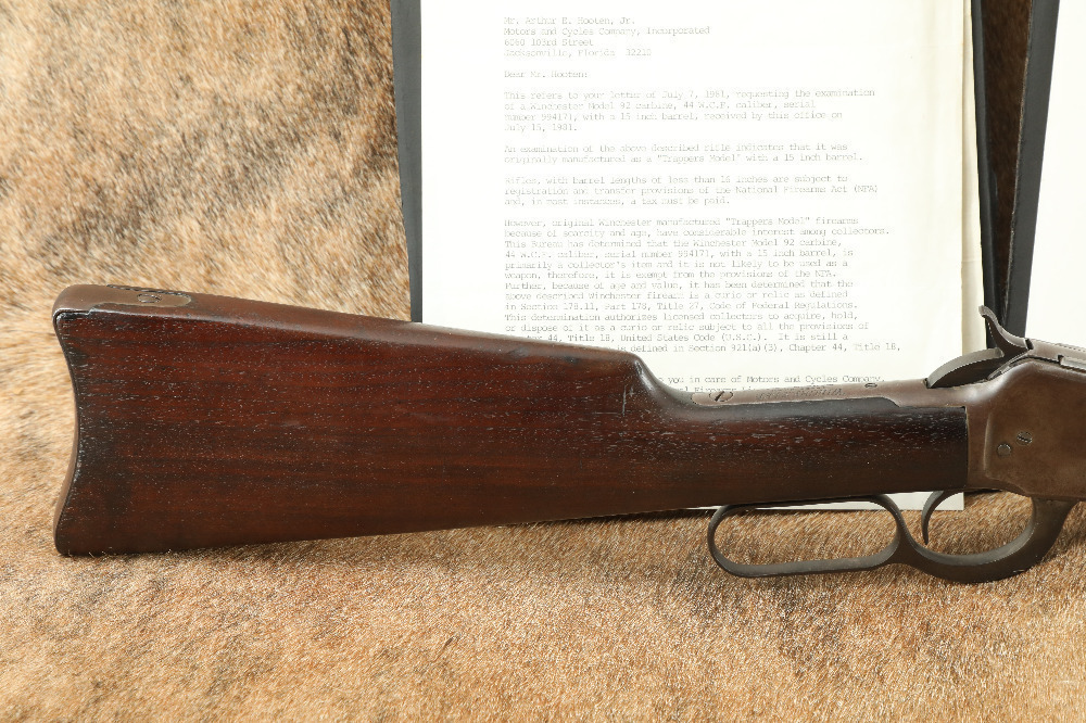 Winchester Model 1892 Trapper Baby Carbine 15 .44-40 WCF Lever