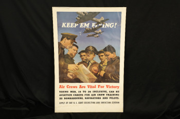 Original WWII War Propaganda Poster - Army Air Force - "Keep Em Flying" B-17 Bomber