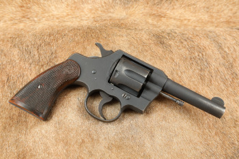 WWII Colt Commando 4&rdquo; .38 Special Parkerized DA Revolver, MFD 1943 C&R