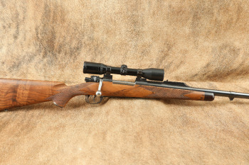 Frank Haugh Custom Mauser .338 Winchester Magnum 24&rdquo; Bolt Action Rifle, Jack Haugh Stock & Zeiss Scope
