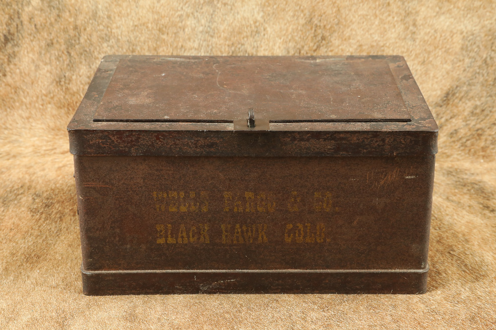 Antique Old West WELLS FARGO CO / BLACK HAWK COLO Stenciled Heavy