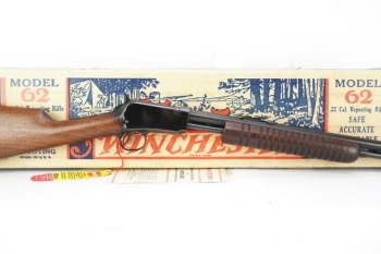 Impressive Winchester Model 62 Pump Action Takedown Rifle & Box, Circa 1942