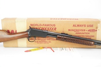 Excellent Winchester Model 62A Gallery Gun Pump Action Takedown Rifle & Box