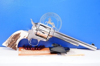 Early 3rd Generation Nickel .357 Colt Single Action Army Revolver & Later Box