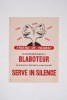 Robert M. Jones Original Propaganda "Blaboteur, Serve in Silence" WWII Framed Poster - 2