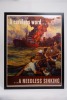 Anton Otto Fischer Original WWII Framed Poster "A Careless Wordâ€¦ A Needless Sinking"