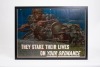 Harold Von Schmidt Original WWII Framed Poster "They Stake Their Lives on Your Ordnance" - 10