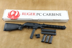 Ruger PC Carbine 9mm Luger 16.12" Takedown Semi-Auto Rifle w/ Glock Magwell & 5 Mags - 19