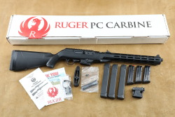 Ruger PC Carbine 9mm Luger 16.12" Takedown Semi-Auto Rifle w/ Glock Magwell & 5 Mags - 34