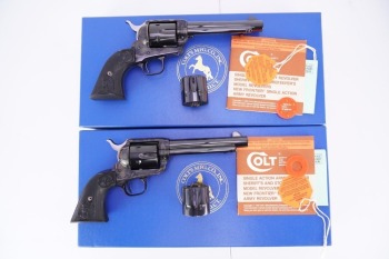 1998 Consecutive Pair of .45 Colt & ACP Custom Shop Single Action Army Revolvers & Boxes