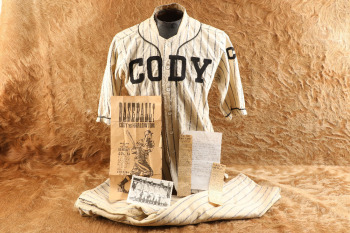 Historic Vintage 1930s Cody, Wyoming Semi-Pro Baseball Team Lowe & Campbell Pinstripe Wool Uniform