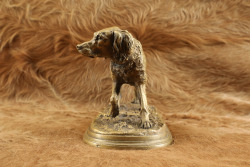 French Spaniel Hunting Dog "Fabio" Pierre-Jules P.J. Mene 13" x 4 3/4" Bronze Sculpture - 3