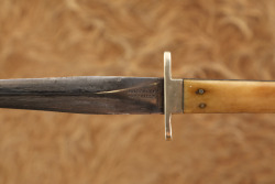 Antique US Civil War Era Alexander Sheffield English Made "NY" Bone Handle Dirk & Sheath - 7