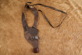 Vintage 1940s H.H. Heiser #126 Remington Model 51 Semi-Auto Pistol Leather Shoulder Holster
