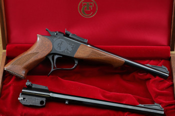 10th Anniversary Thompson Center Contender .22 Jet & .223 Rem. Single Shot Pistol & Presentation Case, MFD 1974