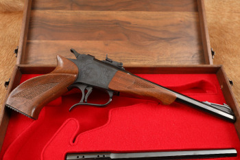 Thompson Center Contender 10&rdquo; .223 Remington, .22 LR & .357 Mag, Single Shot Pistol & Presentation Case, MFD 1969 C&R