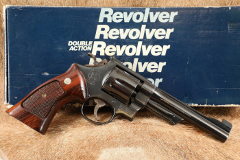Smith & Wesson S&W Model 27-2 Blue 6" .357 Magnum Double Action Revolver & Box, MFD 1980-1983