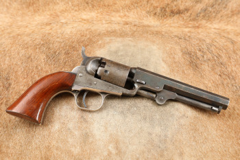 English Export Colt Model 1849 Pocket 5" .31 Caliber Single Action Percussion Revolver, 1862 Antique