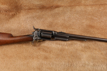 British Proofed Colt Model 1855 Revolving Carbine 21" .56 Caliber Percussion Rifle, 1857-64 Antique