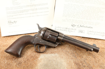 US Colt 1873 Artillery Single Action Army SAA .45 Revolver & Kopec Letter, MFD 1878 Antique