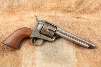 Colt 1873 Artillery-Style Single Action Army SAA 5 1/2" .45 Revolver, MFD 1877 Antique