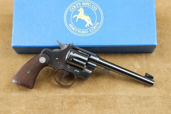 Colt Officers Model Target OMT 3rd Issue 6" .22 LR Double Action Revolver, MFD 1941 C&R