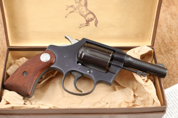 Rare Colt Courier LW Model 3" .22 LR Long Rifle Double Action Revolver & Box, MFD 1955 C&R
