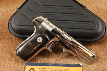 Custom Colt Model 1908 Pocket Hammerless Nickel 3 3/4" .380 ACP Semi-Auto Pistol, MFD 1921 C&R