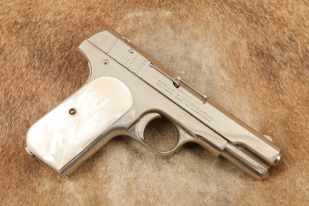 Colt Model 1908 Pocket Hammerless Nickel & Pearl .380 ACP Semi-Automatic Pistol, 1928 C&R