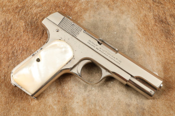 Colt Model 1903 Pocket Hammerless Nickel & Pearl .32 ACP Semi-Automatic Pistol, MFD 1925 C&R