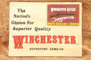 Modern Made Winchester Repeating Arms Co. Painted Wood Advertising Sign