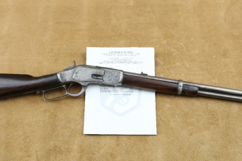 Engraved Winchester Model 1873 Saddle Ring Carbine .44-40 20&rdquo; Lever Action Rifle, 1881 Antique