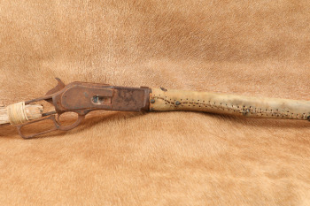 Winchester Model 1876 Indian Scaffold Burial Gun Relic .50-95 Lever Action Rifle, 1880s Antique