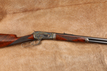 Gorgeous Custom Engraved Winchester 1886 Takedown 22" .50-110 Express Lever Rifle, 1896 Antique