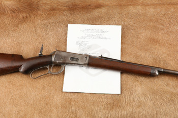 Winchester 1894 23&rdquo; 1/2 Octagon Button Mag .38-55 Lever Rifle, Rubber Shotgun Butt, 1902 C&R