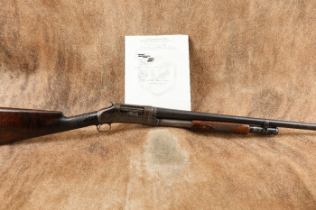 Factory Engraved Winchester Model 1897 Black Diamond Pigeon Gun 12 GA Pump Shotgun, 1900 C&R