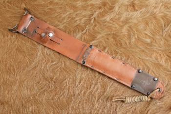 US Army WWII D-Day Paratrooper Airborne M-3 Trench Knife L&C M-6 Leather Scabbard 1943