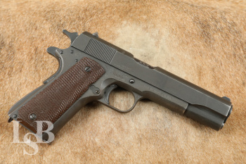 WWII British Lend-Lease Ithaca US M1911A1 5" .45 ACP Semi-Auto Pistol, MFD 1944 C&R