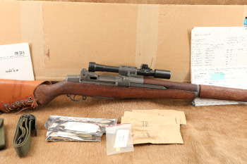 Springfield M1-D M1D Garand .30-06 Sniper Rifle, MFD April 1939 Receiver Sept. 1952 Barrel C&R