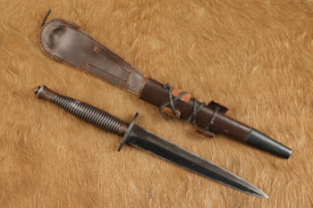 British WW2 Commando Indian "I" Marked 3rd Pattern Fairbairn-Sykes Dagger And Sheath