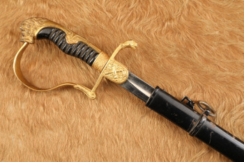 Imperial German Army WWI Artillery Officer's "Lion Head" Pommel Dress Sword & Scabbard