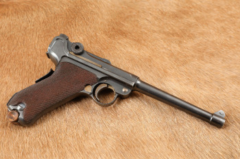 Wilhelmshaven DWM Model 1906 Navy 1st Issue Altered 9mm P08 Luger Semi-Auto Pistol, MFD 1908-12 C&R