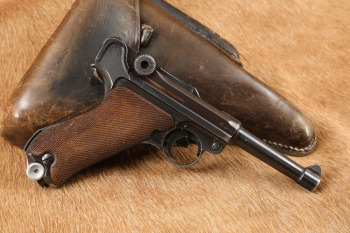 WWII German Mauser byf 41 P.08 P08 Luger 9mm Semi-Auto Pistol and Holster, MFD 1941 C&R