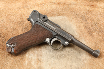 WWI British Proofed WWI German DWM P.08 Luger 9mm Semi-Auto Pistol, MFD 1917 C&R