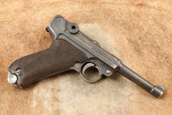 Matching WWI Imperial German Erfurt P.08 Luger 9mm Semi-Auto Military Pistol, MFD 1917 C&R