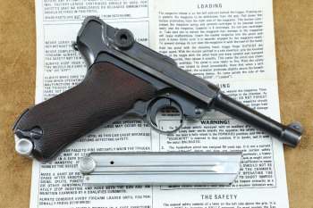 WWII German Mauser 42 P.08 P08 Luger 9mm Semi-Auto Pistol, MFD 1940 C&R
