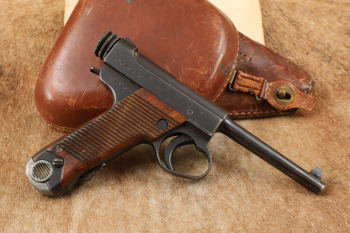 WWII Bring-Back Japanese Nagoya Toriimatsu Type 14 8mm Nambu Semi-Auto Pistol, MFD 1943 C&R