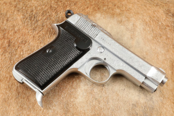 Factory Engraved Beretta Model 1935 Chrome .32 ACP Single-Action Semi-Auto Pistol, 1951 C&R