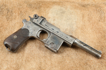 WWI German Occupied Pieper Bergmann Bayard 1910 9mm Largo Semi-Auto Pistol, MFD 1914-1918 C&R