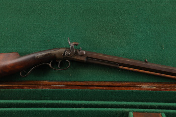Unknown Maker Percussion Target Rifle .36 Caliber 32" Take-Down Halfstock Black Powder, Antique